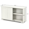 bettary Kitchen Storage Sideboard w/Sliding Door & Adjustable Shelf, Large,