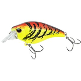 Nomad Design Atlas 55 Square Bill Floating Freshwater Crank, with Super Sharp BKK EWG Spear Hooks, HD ABS System and Triple Shield Protection, 2" - 3/80Z, Tomato Sunset