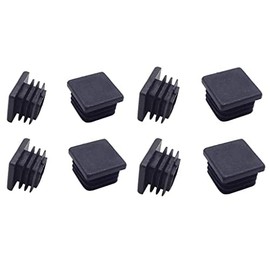 1 Inch (25 mm) Square Plastic Plugs Tubing End Caps for Square Tubing Post (8 Pack)