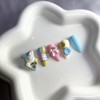 [Premium handmade embossed nails] Vintage pattern stitched rabbit - stiletto