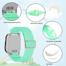 Issinlky Kids Elastic Nylon Band for Xplora X6, Soft Stretchy Girls Boys Replacement Woven Band for Xplora X6 Play