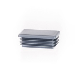Round Plastic Plugs / Lamellar Plugs / Push-in Caps, grey, rectangle tubing cap