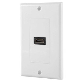 Tosuny Panel de Pared Nuevo 1 Puerto HDMI - Compatible con Dispositivos HDMI o USB - Blanco - 4.45 x 2.75 pulgadas