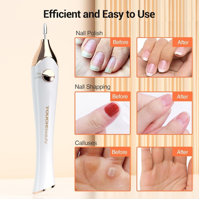 TOUCHBeauty Manicure/Pedicure Kit with UV Light and 5 Replacement nail