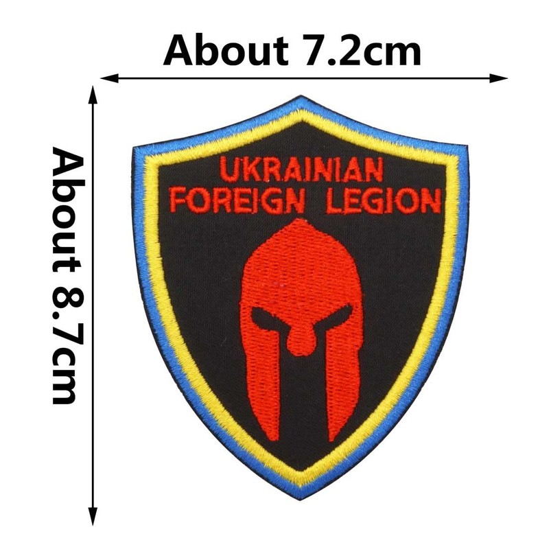 Pack of 2 Patches Embroidery Ukraine Military Tactical Badge with