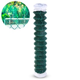 SIMBA STEEL Green PVC Chain Link Fence 4 FT x 50 FT | 11.5 G (3.0mm) Heavy Duty | PVC Coated Green Color | 2-' Hole Size | Modern Style