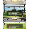 Xislet No-Drill Golf Cart Rear View Mirror - 4-Panel Wide-Angle