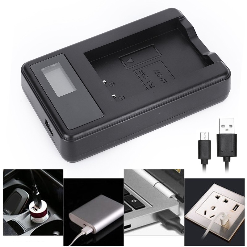 SEIVI Camera Battery Single Charger with LCD Display USB Intelligent