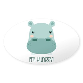 CafePress Im Hungry! Sticker Sticker (Oval 50 pk)