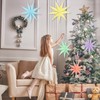 BestoFun Set of 5 Paper Stars Pastel Colours 30 cm