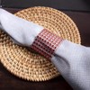 Waycreat 120pcs Red Napkin Rings,Napkin Rings Bulk, Rhinestone Napkin Rings