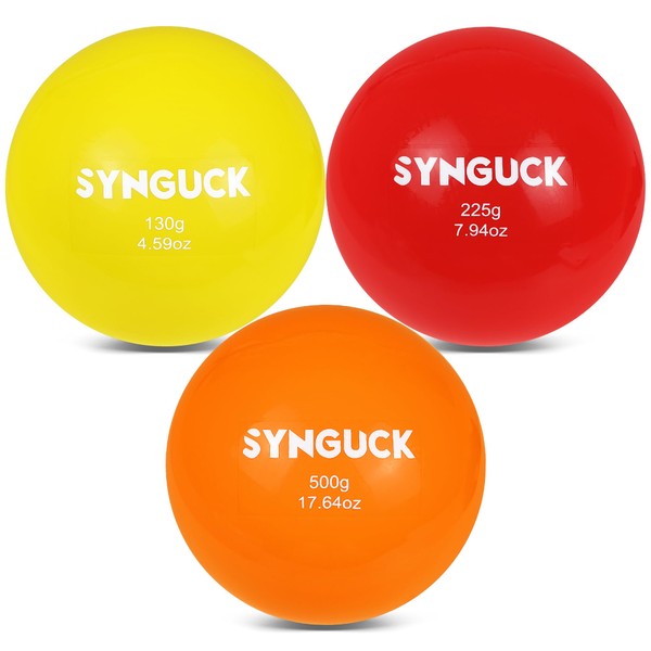 SYNGUCK 3 Pack Plyometric Weighted Balls for Baseball & Softball