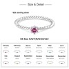 Tufeney Stackable Birthstone Rings Set for Women: 925 Sterling Silver
