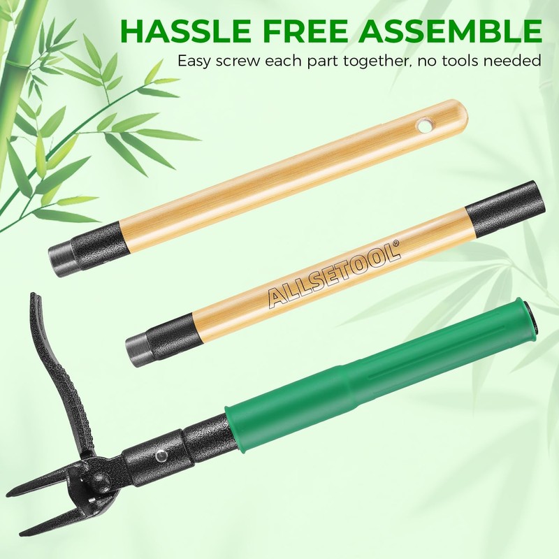 Allsetool Weed Puller Tool with 2 Weed Eject Feature, 43.7in