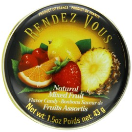 Rendez Vous, French Mini Candies, Mixed Fruit, 1.5 oz (Pack of 12)