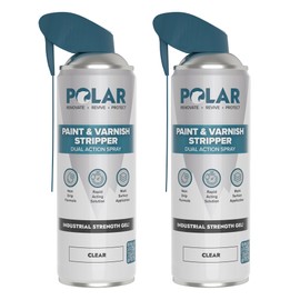 Polar Paint & Varnish Stripper Spray - 2 x 500 ml | Industrial Strength Gel Removal for Paints, Varnishes & Other Stubborn Resides | Multi Surface Paint Stripper for Wood, Metal and Concrete