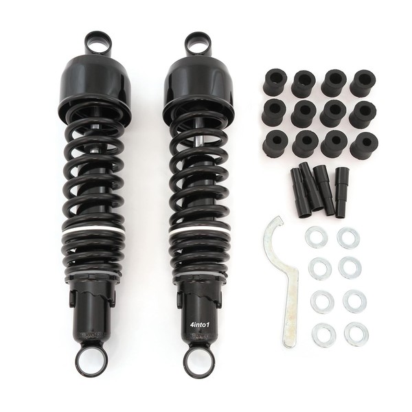 Black 325mm 12 3/4" Performance Adjustable Motorcycle Rear Shocks Absorber