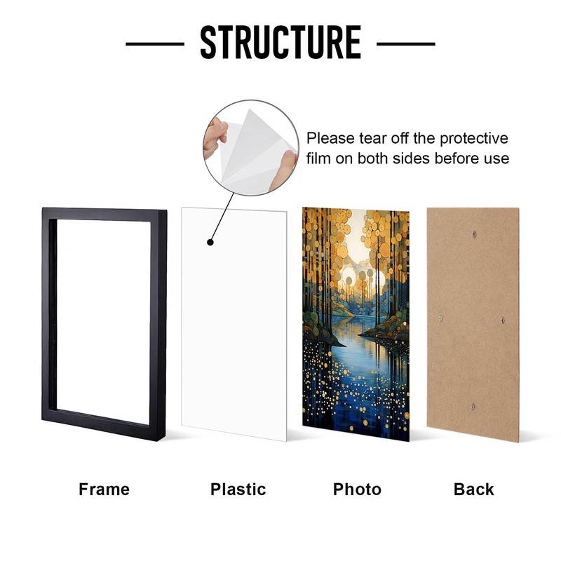 Dyrfolm 6x8 Picture Frame,Photo Frames with Plexiglass,Picture Frame Set for
