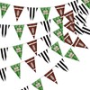5 Pieces Football Pennant Banner Football Triangle Flags Banner Decoration