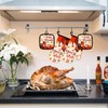 Wonmon Pack of 4 Thanksgiving Oven Mitts and Pot Holders,