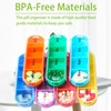 DQZSY Stackable Pill Organizer 4 Times a Day Pill Organizer