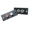 jing Black 2 Way RCA Terminal Wall Panel Plate Input