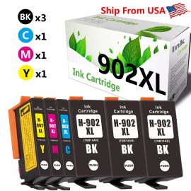 For HP 6PK HP 902 Ink Cartridge Office Jet Pro 6954 Pro 6968 Printer