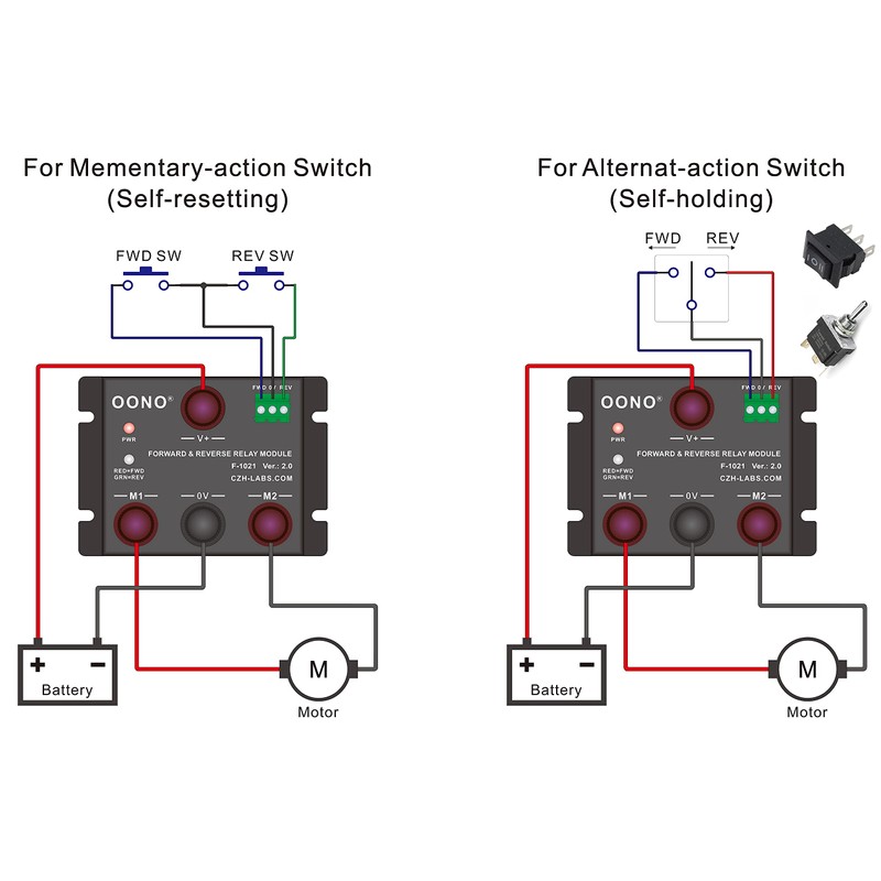 24V 50Amp Forward and Reverse Relay Module for Motor/Linear Actuator,
