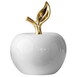 Alipis Ceramic Apple Ornament Statue Crafts Apple Desktop Ornament Small Apple Figurine Crystal Fake Fruit, 400QZ1438NKUOF