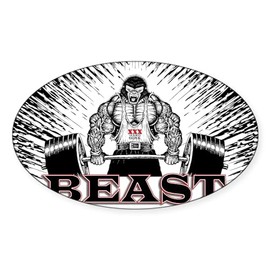 CafePress The Beast Poster Oval Car Bumper Sticker