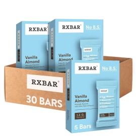 RXBAR Protein Bars Vanilla Almond Gluten Free 12g Protein 30 Count