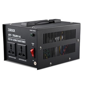 ZGROCK 750 Watt Voltage Transformer Power-Converter Step up Down Transformer 110V to 220V/220V to 110V Circuit Breaker Protection