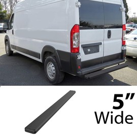 HD Ridez Rear Step Bar 5" Black Compatible with Ram Promaster 2014-2024 Full Size Van (Nerf Bar Side Steps Side Bars)