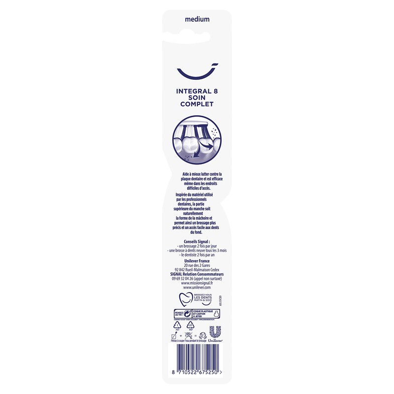 SIGNAL Toothbrushes 12 Pack Medium Integral 8 Complete Care Interdental