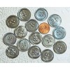 10 Vintage 1940s 4-Hole Iridescent Gray Mother of Pearl Buttons