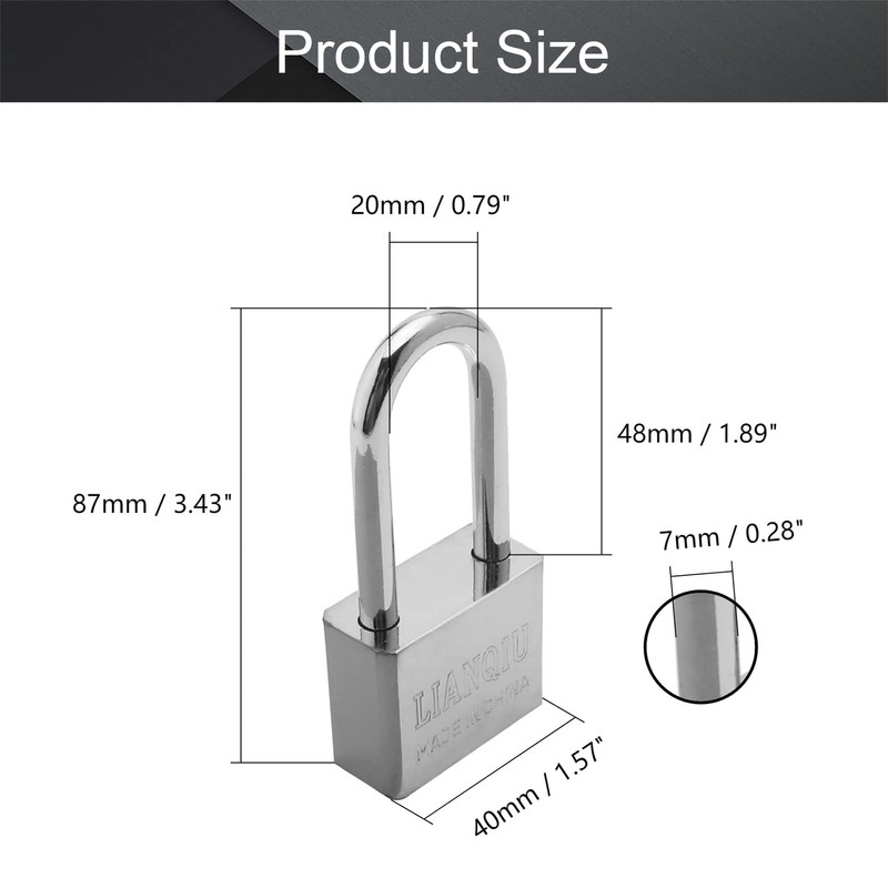 MroMax 3 x Padlock with Keys, Rustproof, Waterproof, Outdoor Steel
