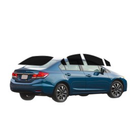AUTOTEK Precut Windows Tint Film All Sides Cars Sun Blocking Protection Privacy Anti Shatter Glass 2 Ply Film 10% Tint Shade kit for Honda Civic Sedan 2012-2015