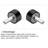 METALLIXITY 2pcs Rubber Stud M6 Screw Rubber Cylindrical Anti-Vibration Mount