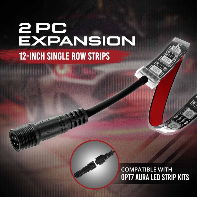 OPT7 Aura Single Row Expansion Pack - 2pc 12” RGB