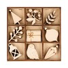 27 Mini wooden decorations - Christmas theme