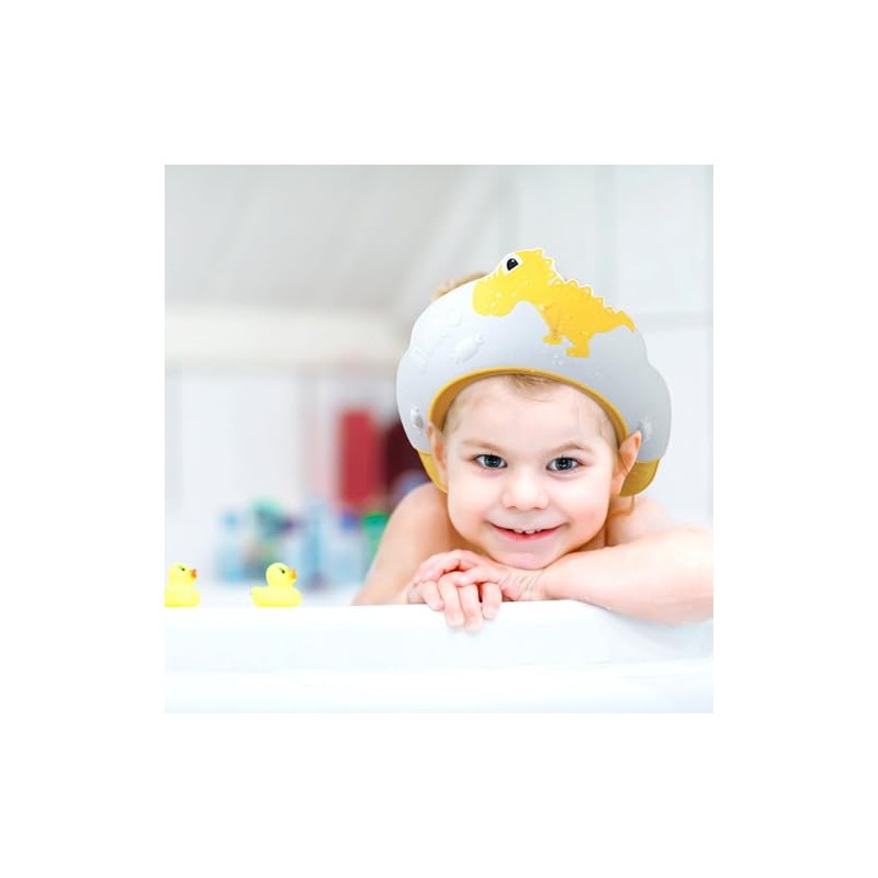 2 Pcs Gorro De Ducha Dinosaurio Para Niños, Gorro De