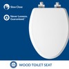 Mayfair Bennett Toilet Seat with Chrome Hinges, Slow Close Wood