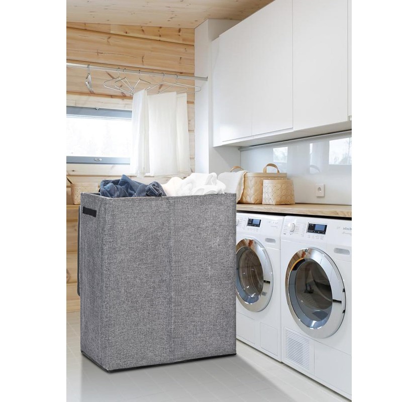 DOKEHOM 150L Double Laundry Basket with Lid and Removable Laundry