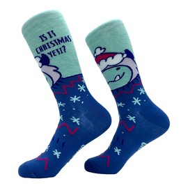 Crazy Dog T-Shirts Is It Christmas Yeti Socks Funny Cute Xmas Abominable Snowman Bigfoot Joke Footwear
