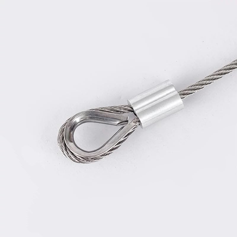 20Pcs M3 Cable Thimble,Stainless Steel Wire Rope Thimbles,Cable Lug Heart