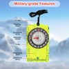 Navigation Compass, Orienteering Compass, Multifunctional Magnetic Hiking Compass with Adjustable