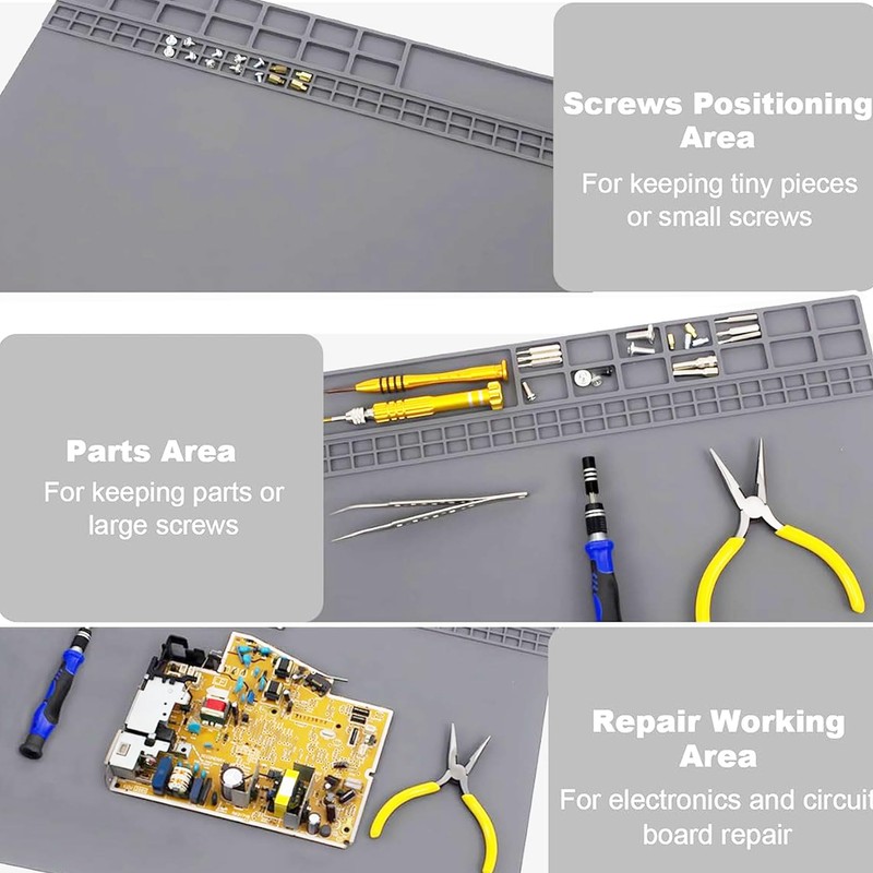 Extra Large Silicone Soldering Mat (27.6"x15.7") - Heat Resistant Non-Slip