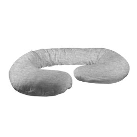 Betty Dain Stretch Jersey Pregnancy/Maternity Pillowcase C-Shape Compatible, 100% Cotton Jersey, Stretch Fabric, Machine Washable, 60" x 25" inches, Gray