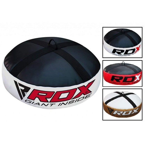 RDX Floor Anchor for Punch Bag Double end Speed Ball, Non Tear Maya Hide Leather, Heavy Duty D Ring, Easy Zipper Closure, Maximum Swing Reduction for Boxing MMA, Muay Thai, Kickboxing Training Bags