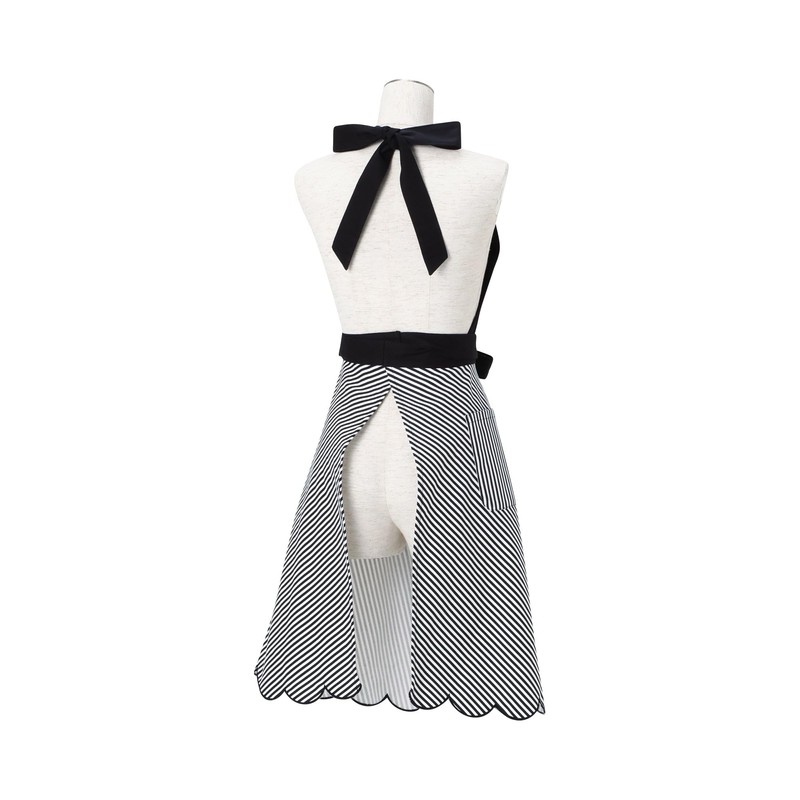 Francfranc Scalloped Full Apron, New Life, Gift, Black